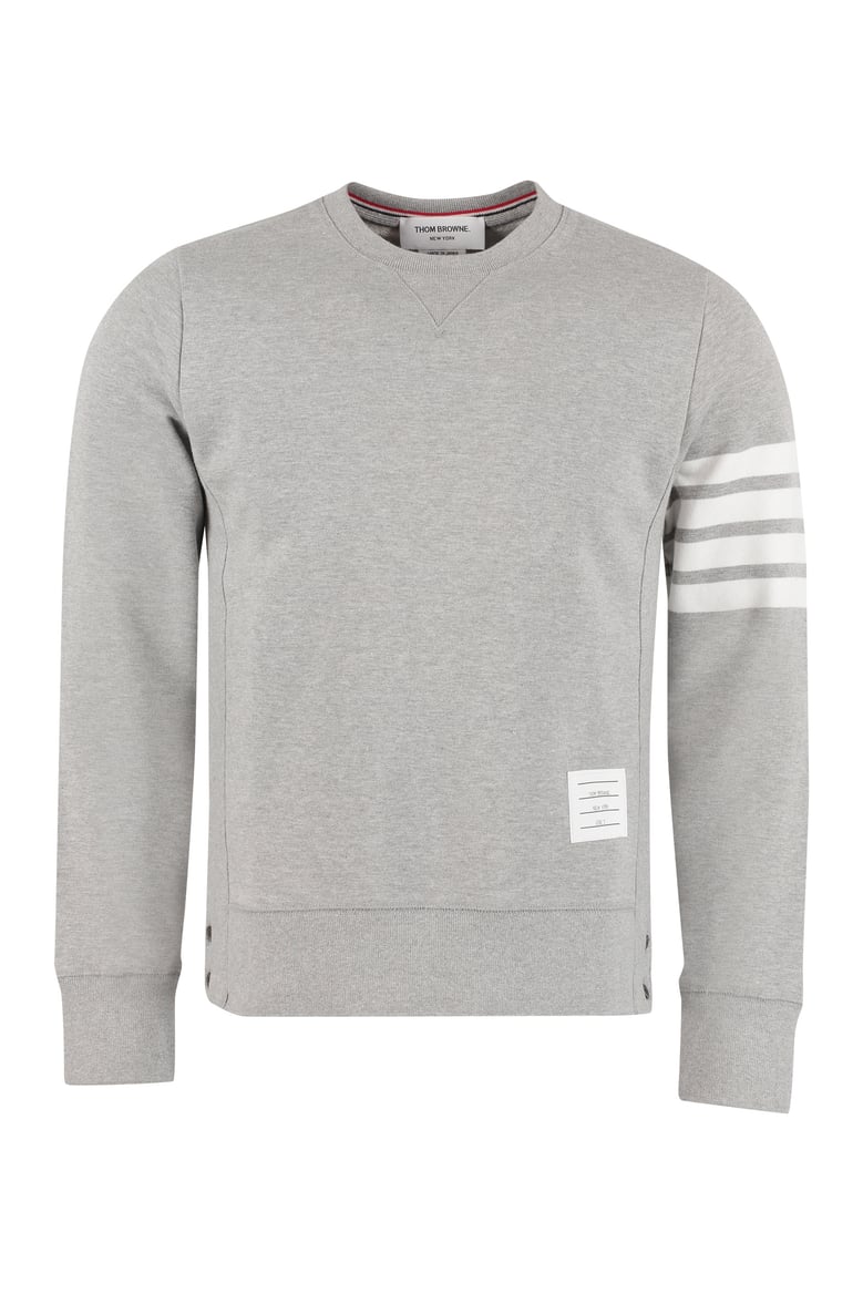 crew-neck sweatshirt grey cotton by Selfnex