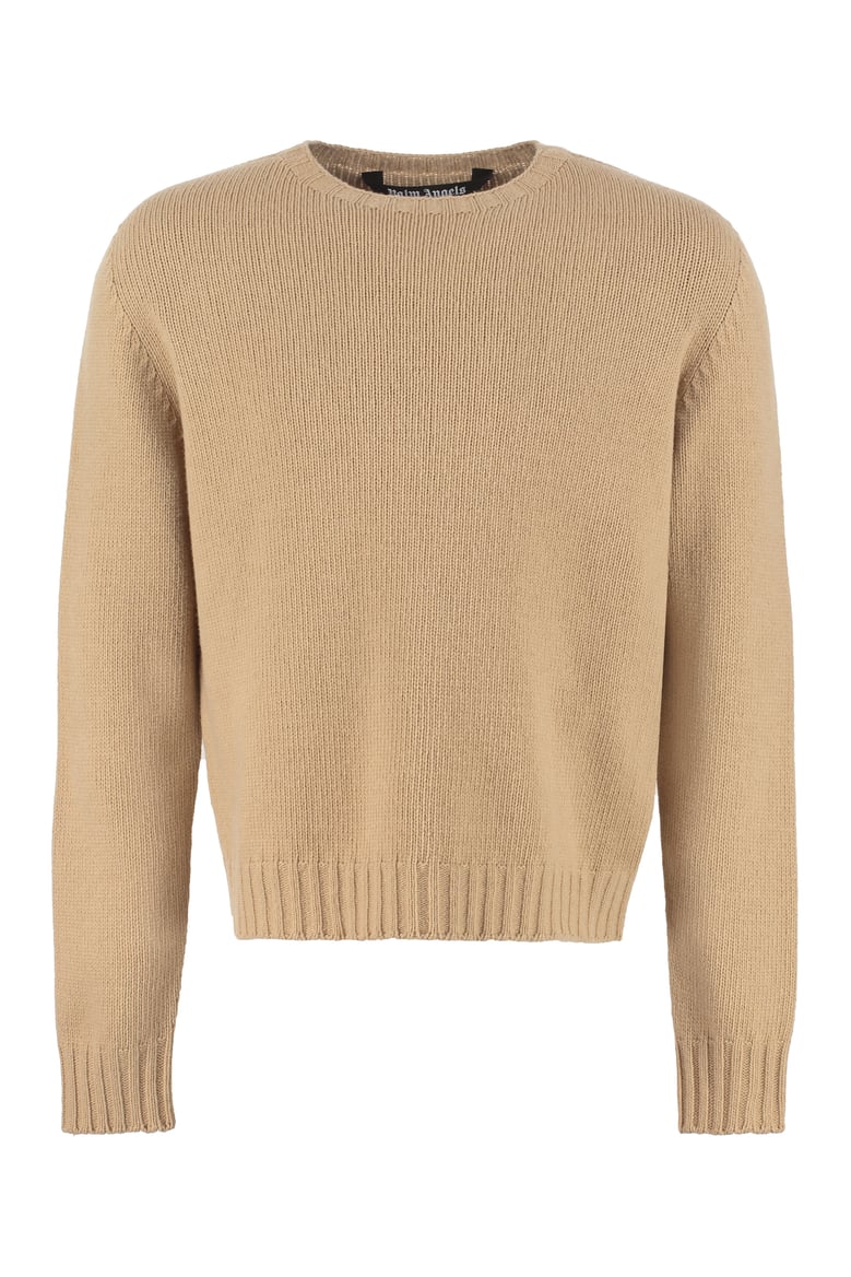 beige wool-blend pullover by Selfnex