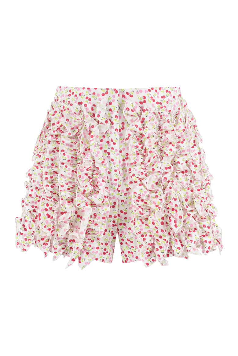printed cotton shorts by Selfnex
