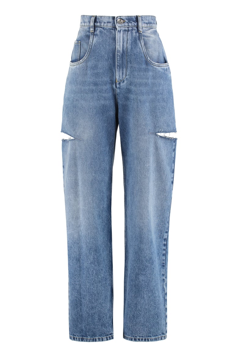 high-waist wide-leg jeans by Selfnex