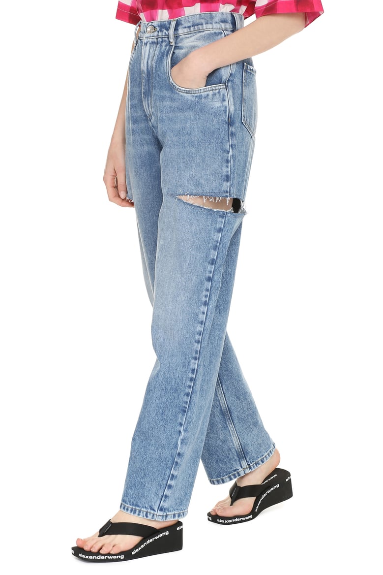 high-waist wide-leg jeans by Selfnex