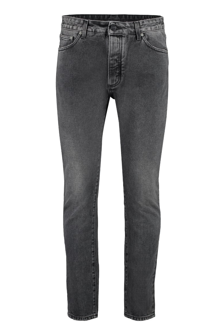 straight-leg jeans with maxi logo by Selfnex