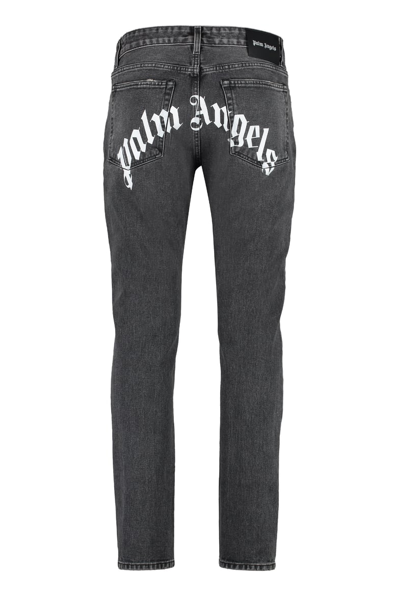 straight-leg jeans with maxi logo by Selfnex