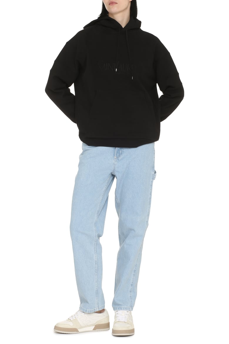 black cotton hoodie by Selfnex