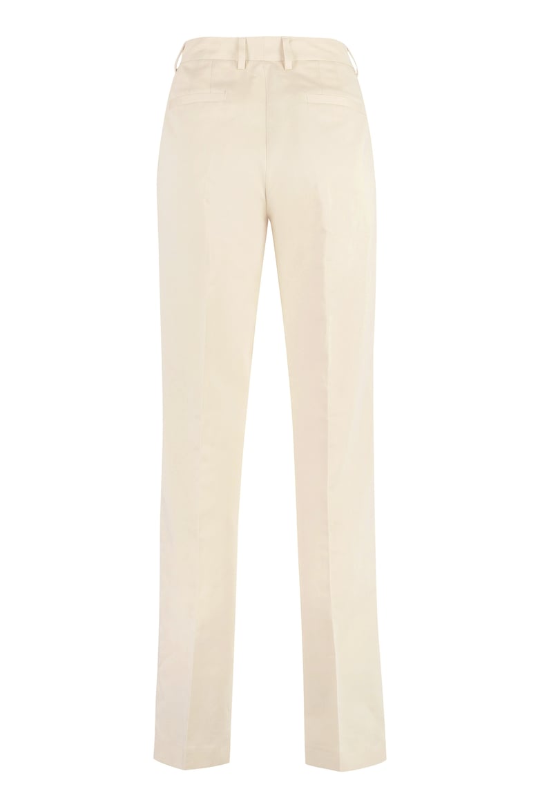 ambra cotton-linen straight trousers by Selfnex