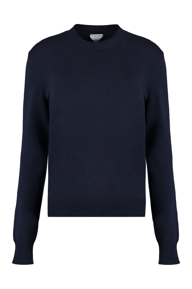 cashmere sweater with leather elbow patches by Selfnex
