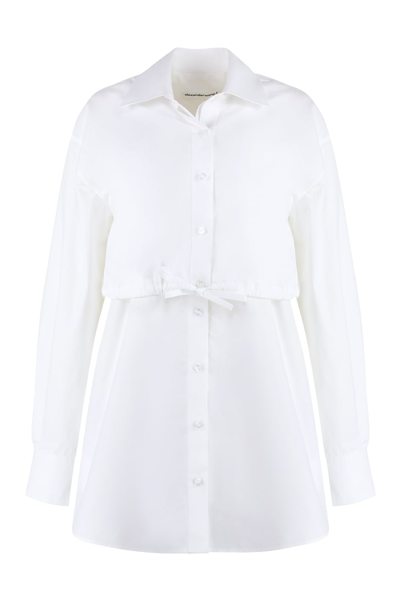 white cotton shirtdress by Selfnex