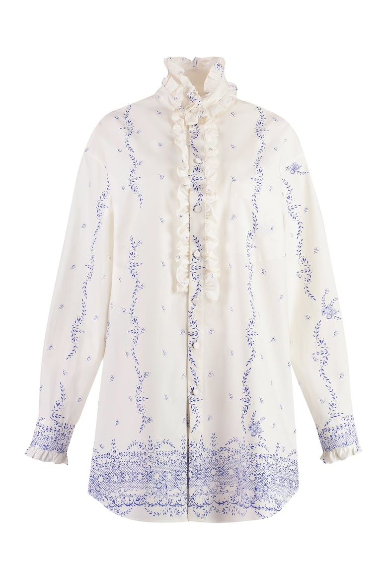 shirtdress white cotton poplin by Selfnex