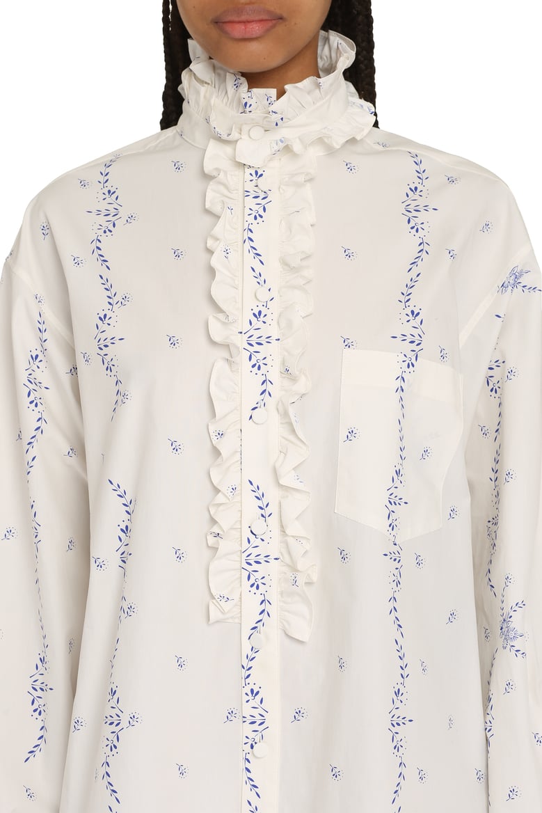 shirtdress white cotton poplin by Selfnex
