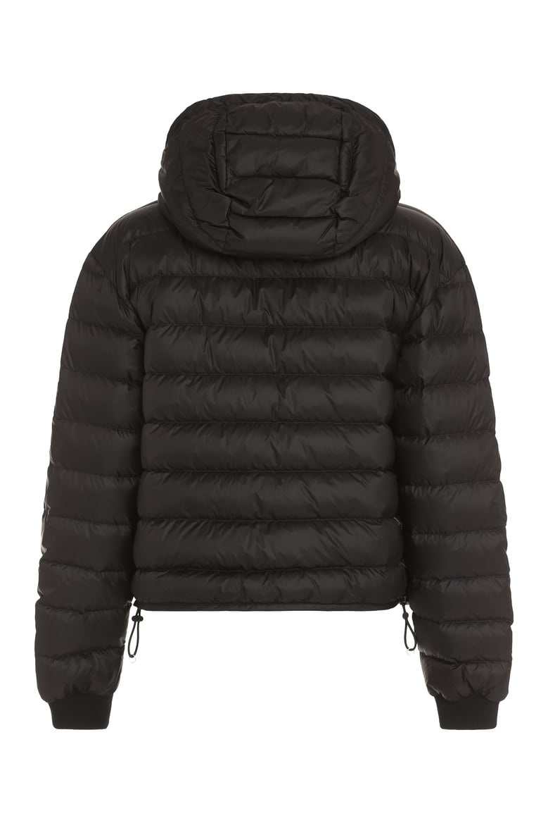 hooded full-zip down jacket by Selfnex