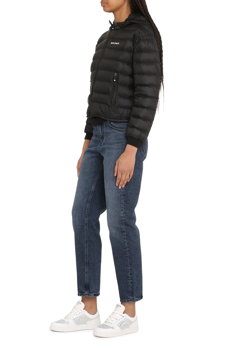 hooded full-zip down jacket by Selfnex