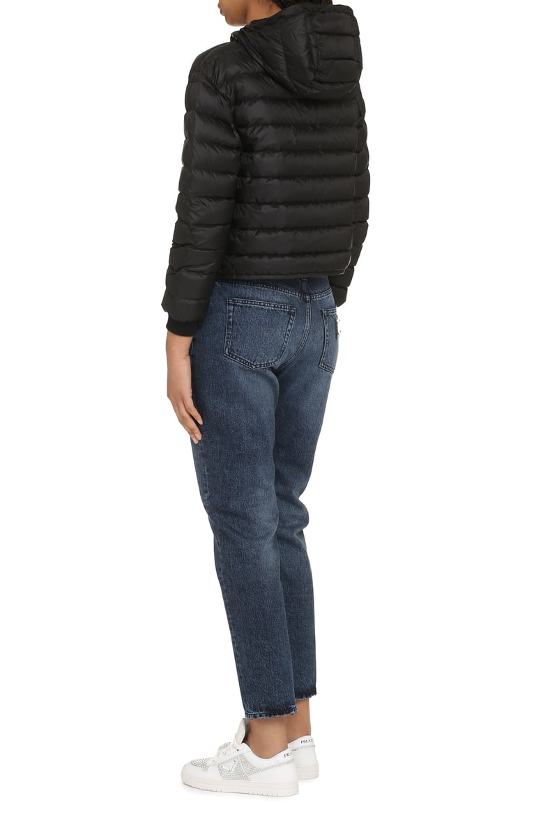 hooded full-zip down jacket by Selfnex