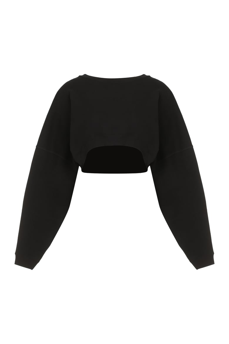 cropped cotton crew-neck sweatshirt by Selfnex