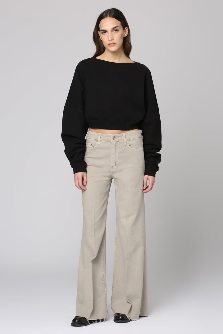 cropped cotton crew-neck sweatshirt by Selfnex
