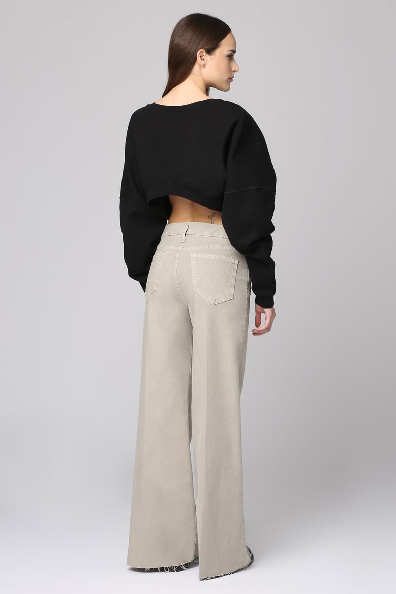 cropped cotton crew-neck sweatshirt by Selfnex
