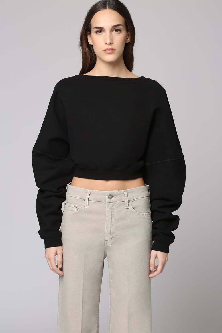 cropped cotton crew-neck sweatshirt by Selfnex