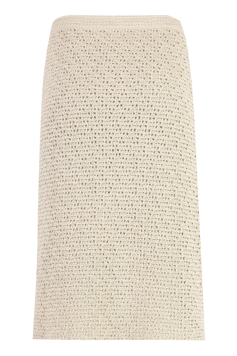 ecru cotton crochet wrap skirt by Selfnex