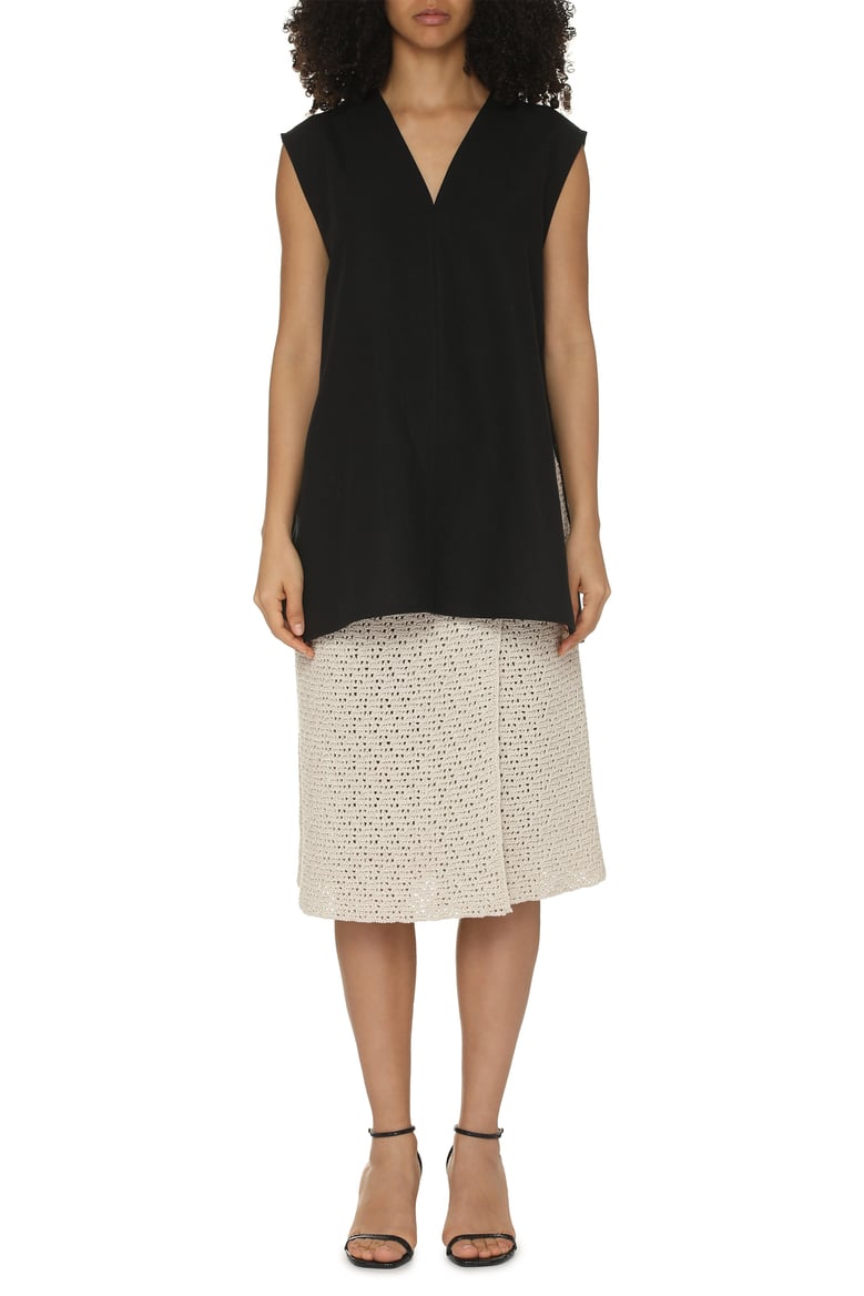 ecru cotton crochet wrap skirt by Selfnex