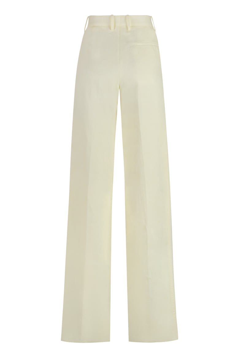 yellow linen trousers by Selfnex