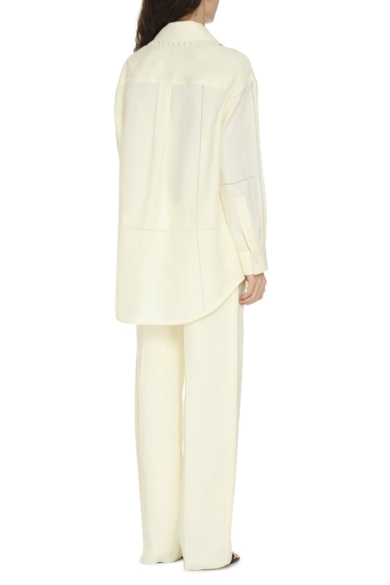 yellow linen shirt by Selfnex