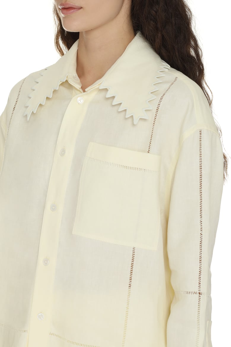 yellow linen shirt by Selfnex