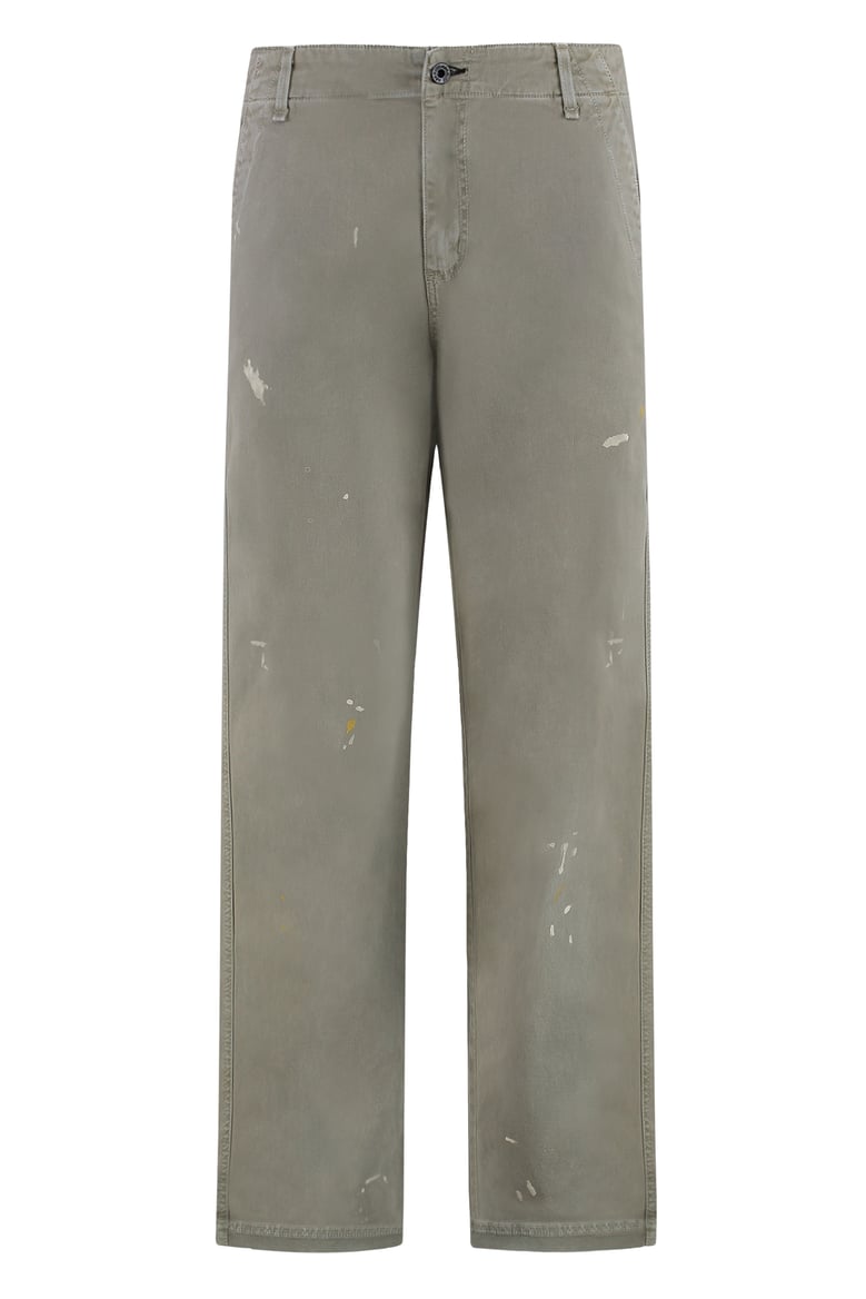 straight-leg trousers green by Selfnex