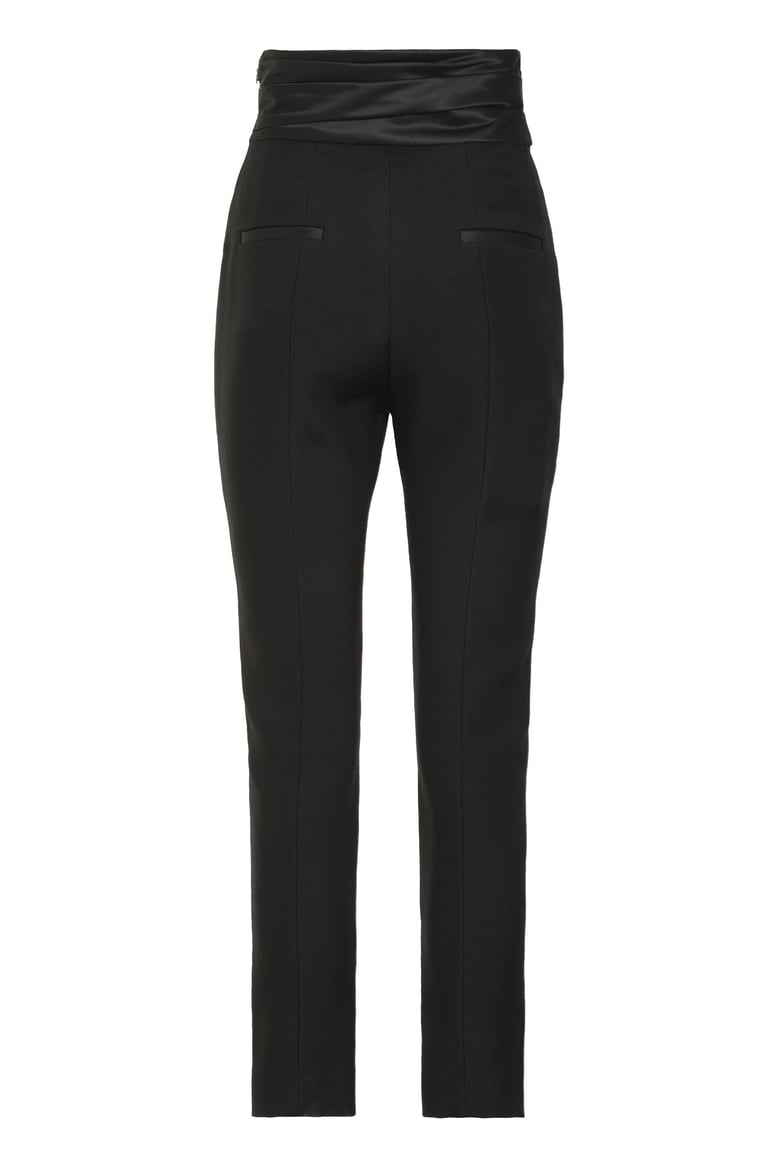 lenro viscose-blend straight trousers by Selfnex