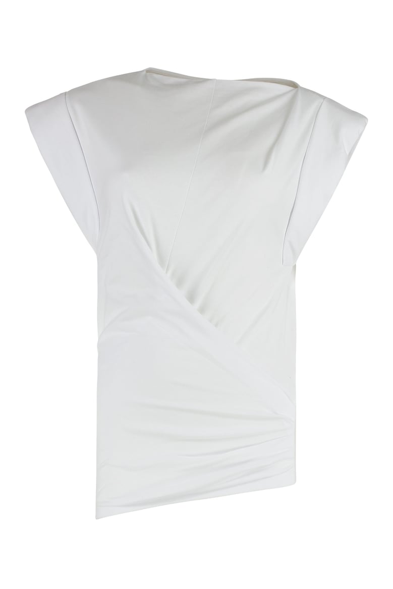 draped cotton t-shirt by Selfnex