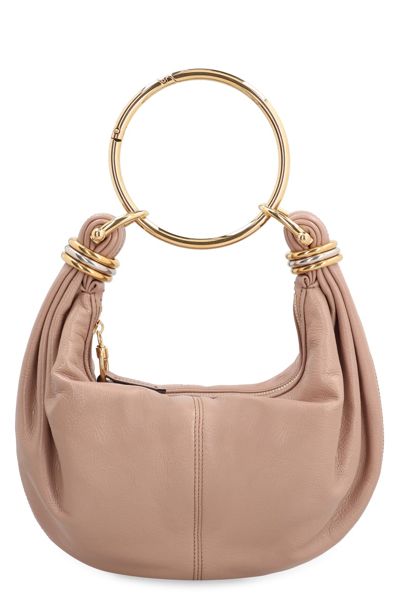 leather hobo bag with top handle by Selfnex