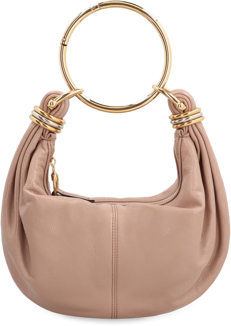 leather hobo bag with top handle by Selfnex