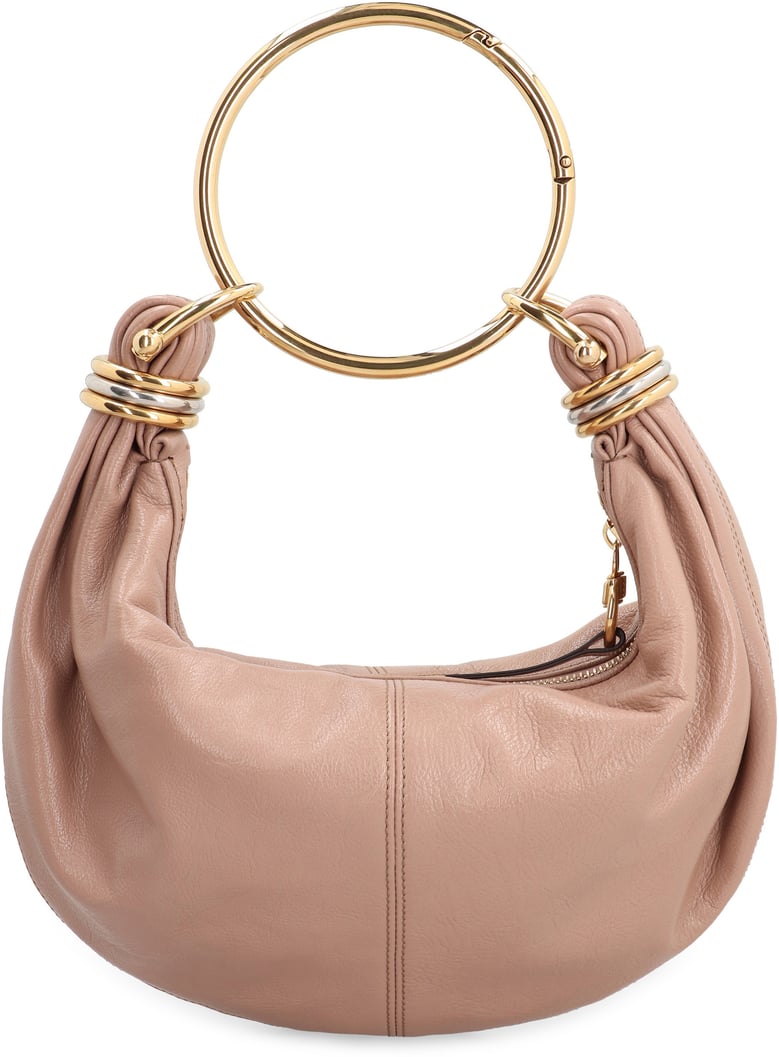 leather hobo bag with top handle by Selfnex