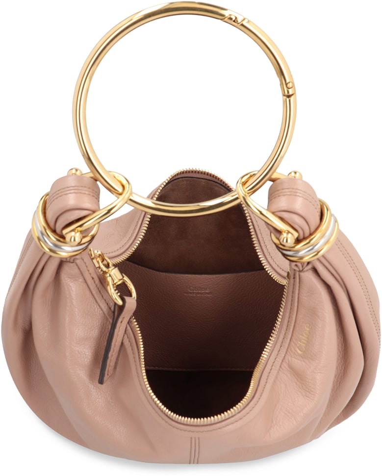 leather hobo bag with top handle by Selfnex