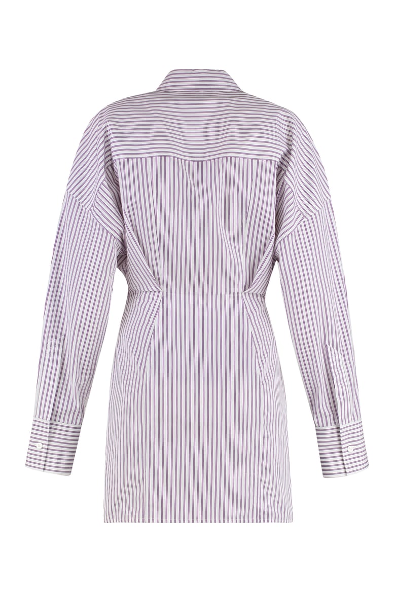 striped cotton shirtdress by Selfnex
