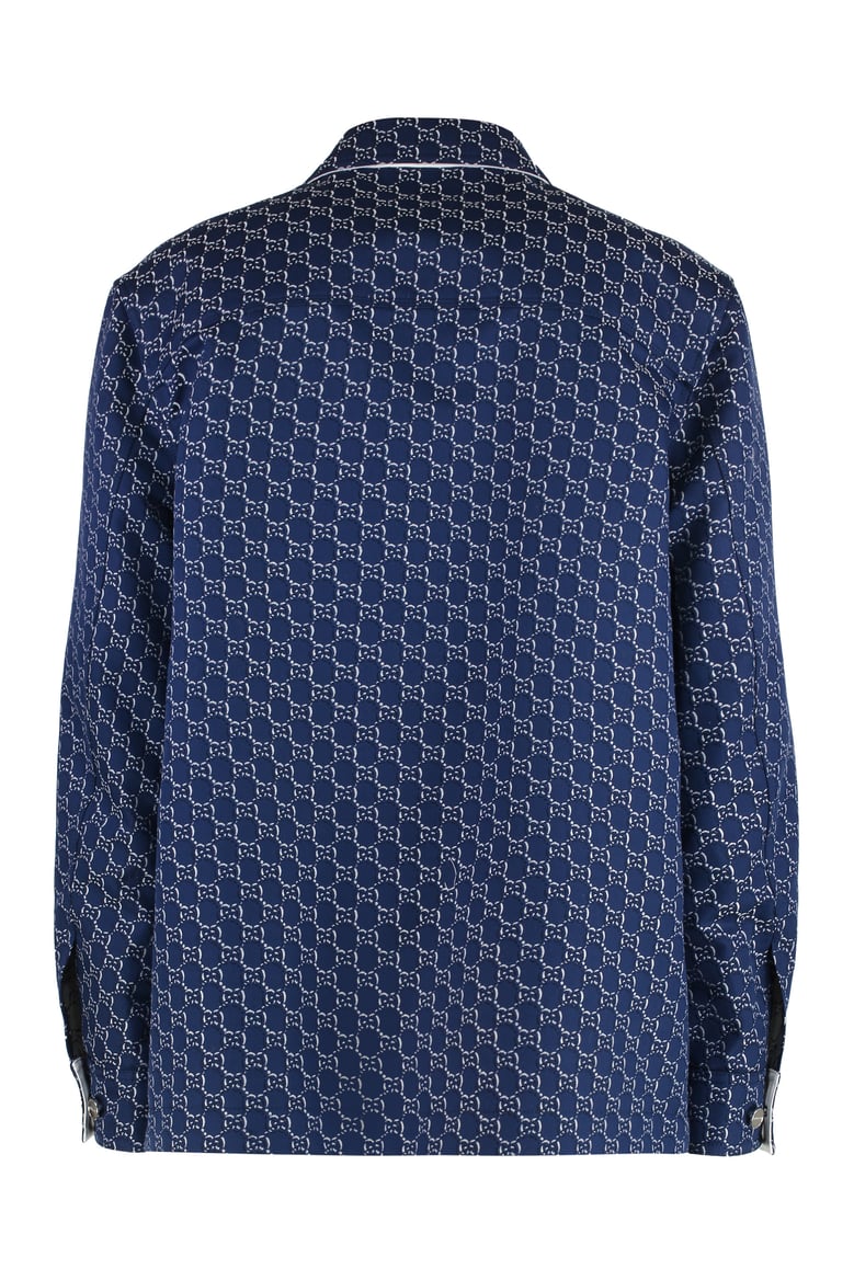 cotton overshirt with gg motif by Selfnex