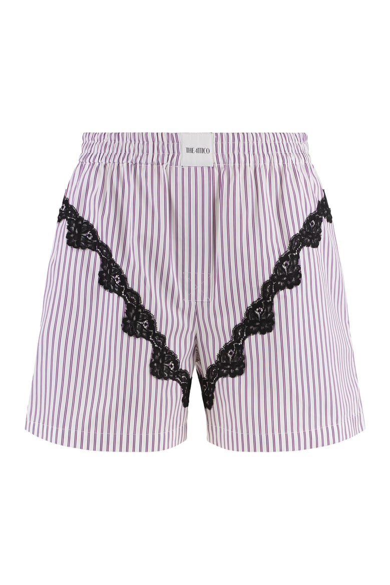 cotton shorts with lace insets by Selfnex