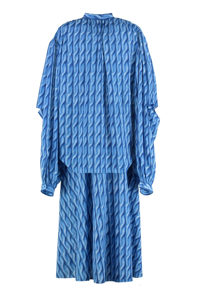 printed dress with bow fastening by Selfnex