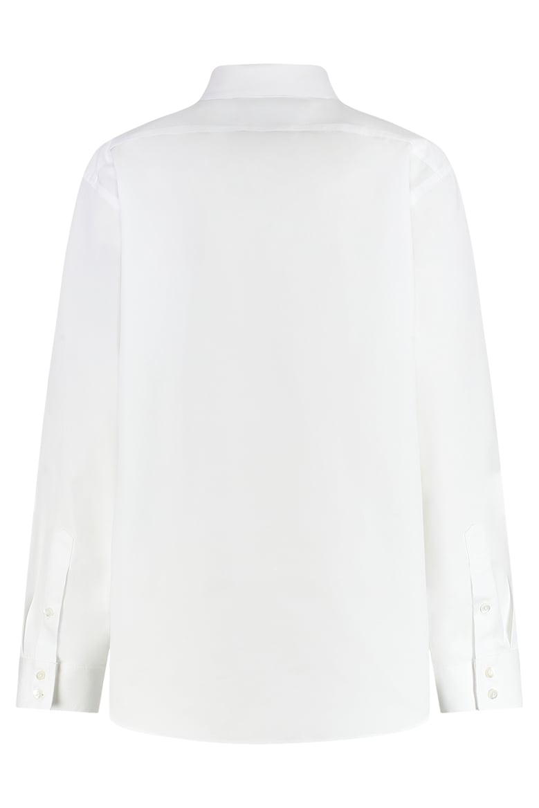 cotton poplin shirt with tie neck by Selfnex