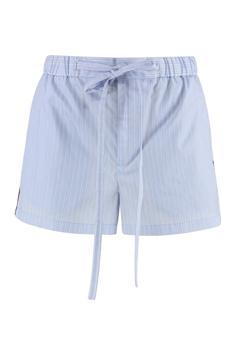 light blue cotton shorts by Selfnex