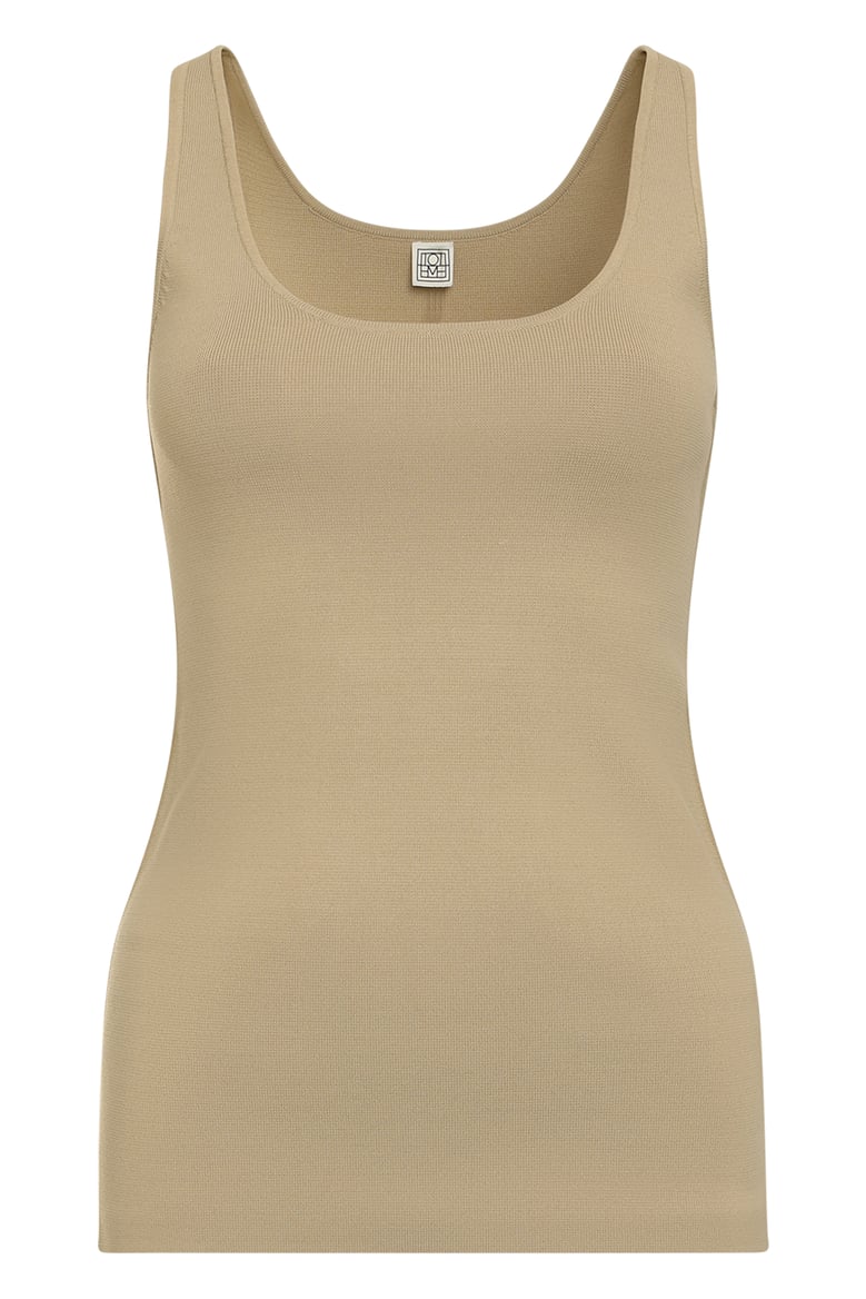 sand tank top with side slits by Selfnex