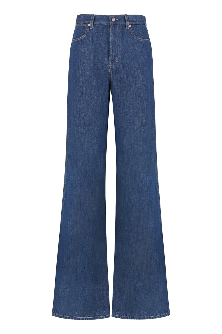 5-pocket straight-leg denim jeans by Selfnex