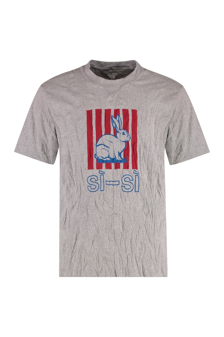 grey cotton-jersey t-shirt by Selfnex