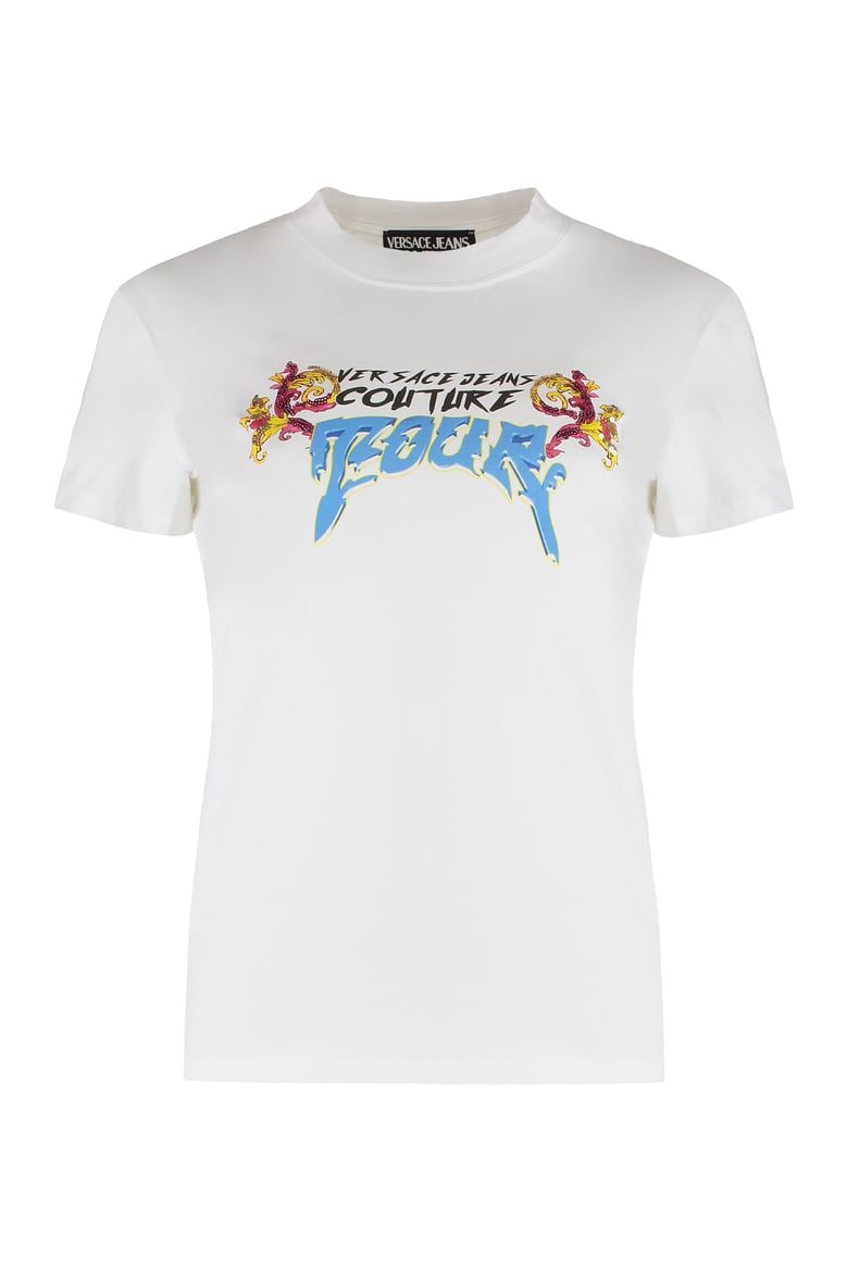 versace logo print t-shirt by Selfnex