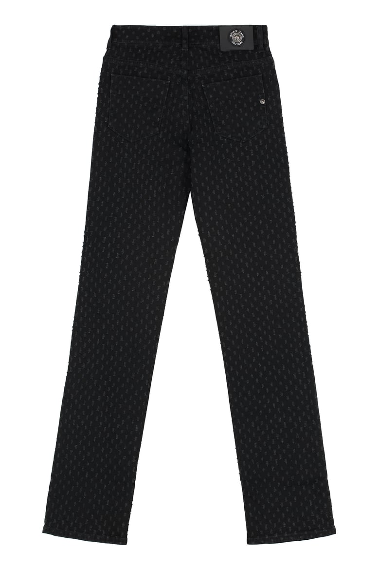 high-rise slim-fit jeans by Selfnex