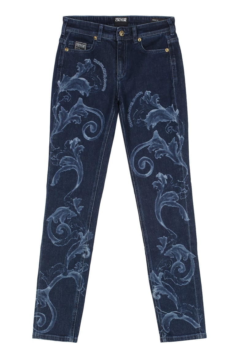 versace 5-pocket skinny jeans by Selfnex