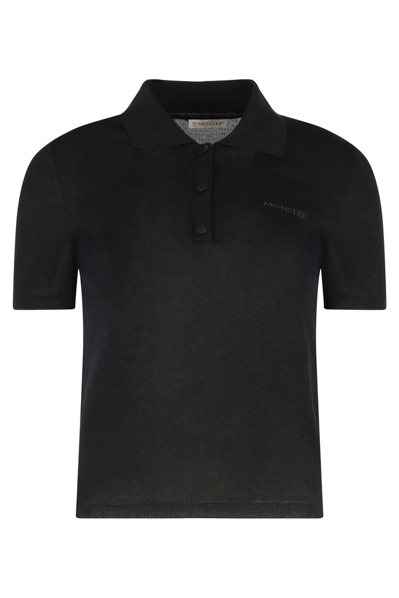 knitted cotton-blend polo shirt by Selfnex