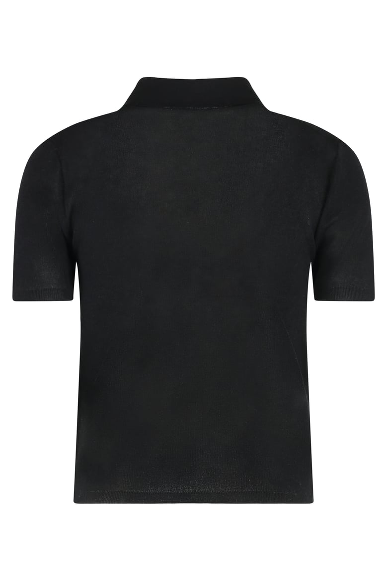 knitted cotton-blend polo shirt by Selfnex