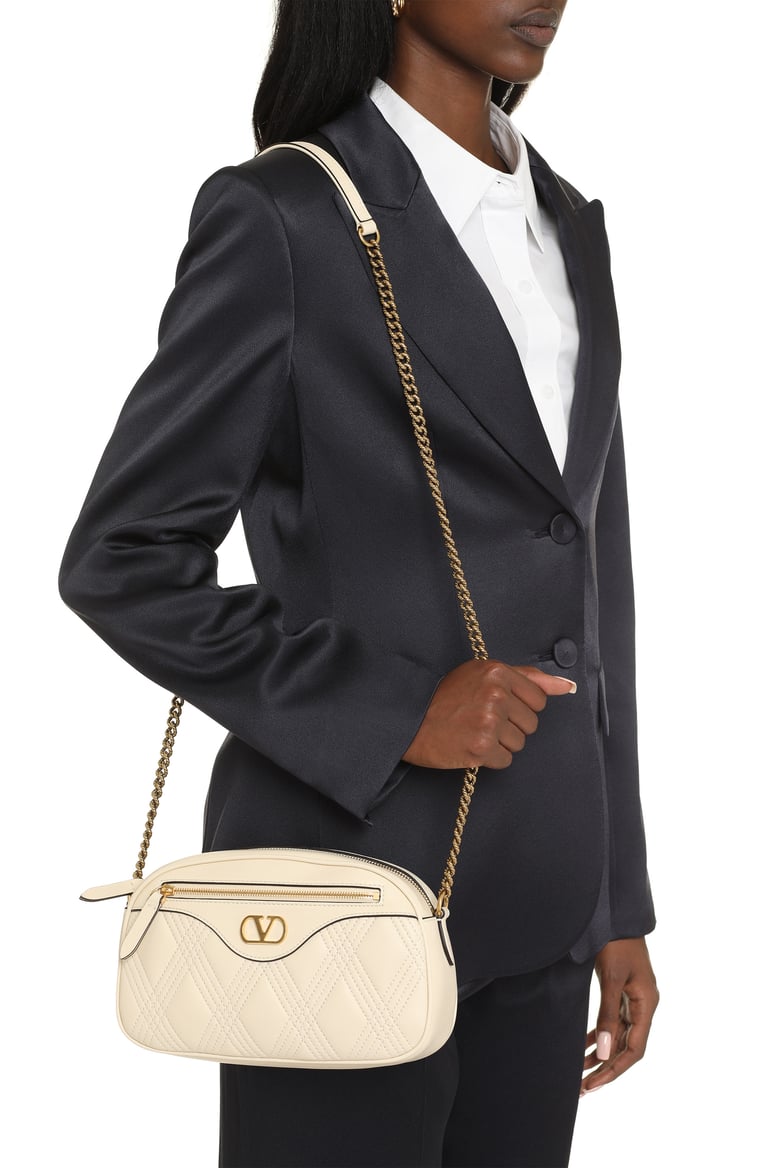valentino quiltie 67 leather shoulder bag by Selfnex