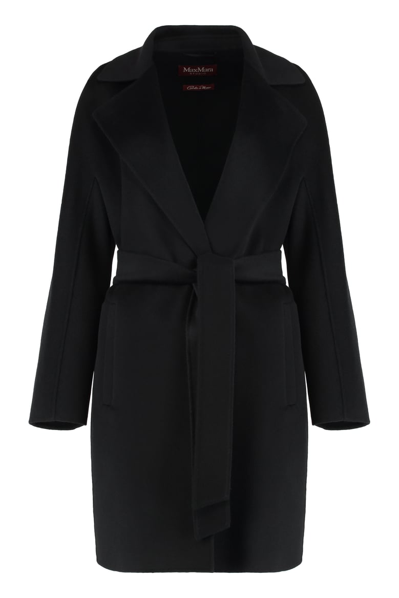 wool and cashmere midi coat by Selfnex