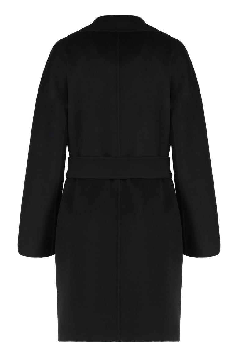 wool and cashmere midi coat by Selfnex