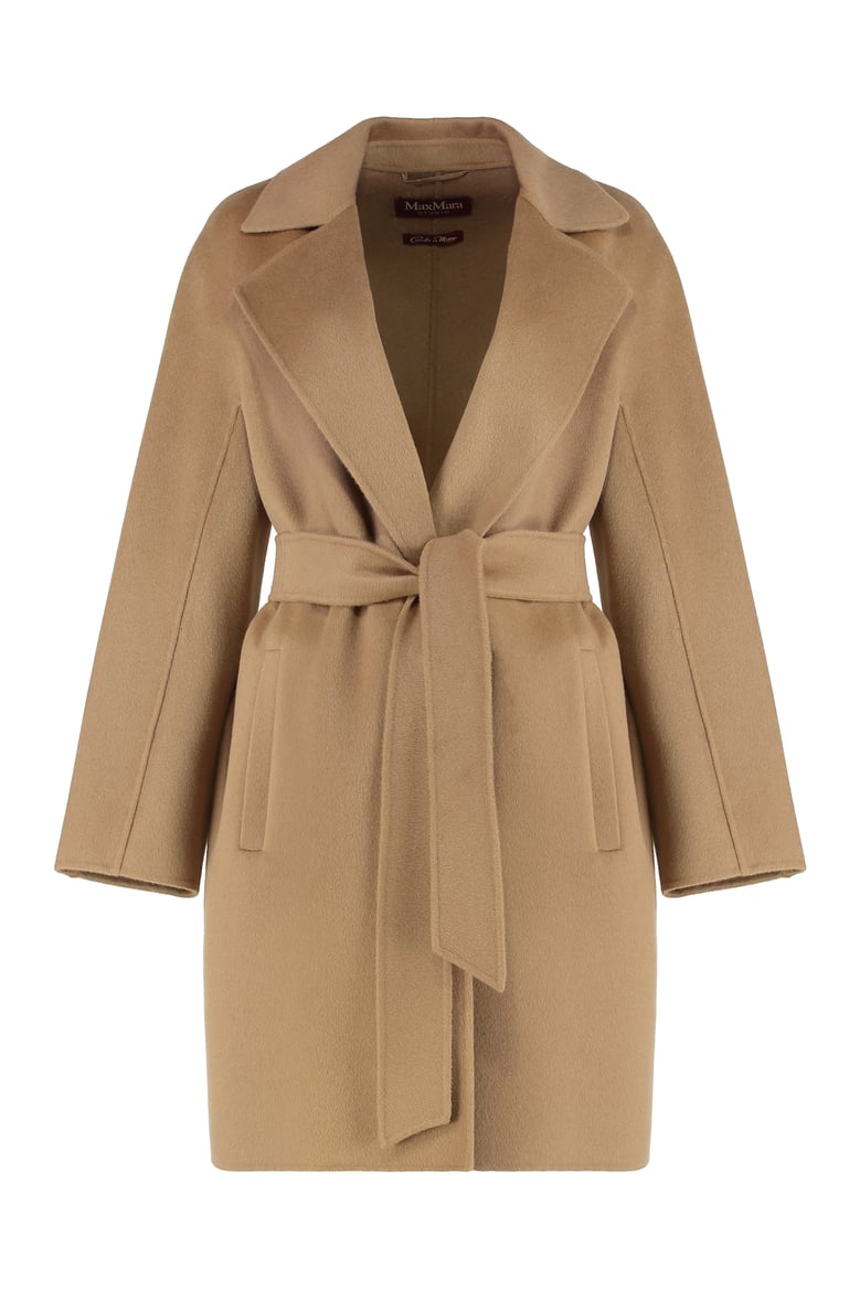wool and cashmere midi coat by Selfnex